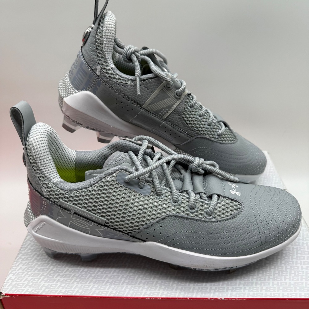 Under Armour Harper 7 Low ST Metal Baseball Cleats Gray‎ Mens 14 New